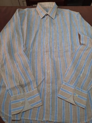 Camicia uomo manica lunga 100% lino made in Italy