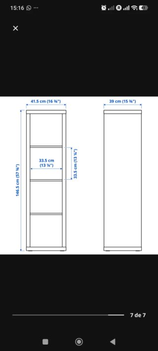 Estantería Kallax Ikea Roble Claro