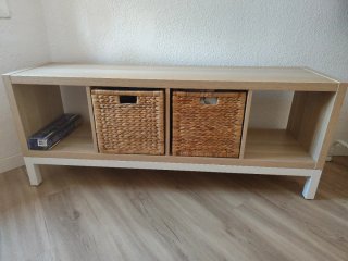 Estantería Kallax Ikea con base Roble Claro