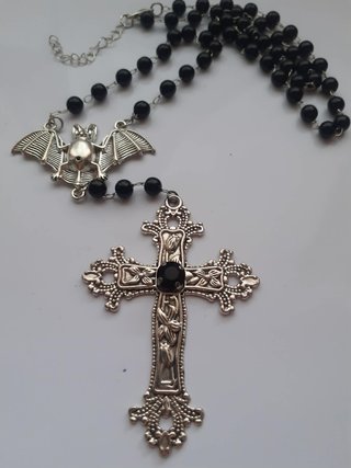 Collana Rosario Gothic Vampire  Artigianale