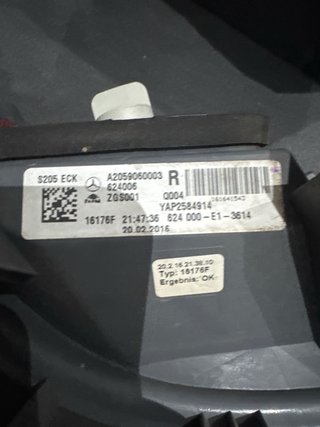 Faro Posteriore Destro Mercedes W205 Non LED