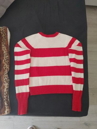 Jersey Lacoste Rayas Rojo Blanco Talla M