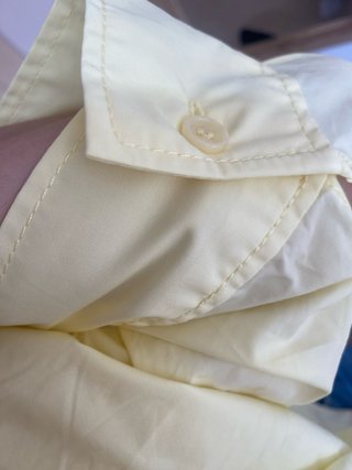 Camisa ZARA oversize amarilla pastel Talla S/M