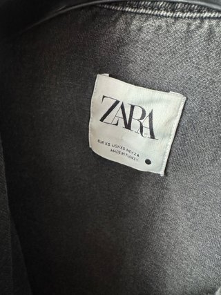 Cazadora Zara Gris Desgastada OVERSIZE