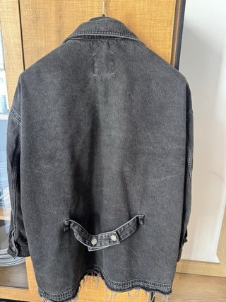 Cazadora Zara Gris Desgastada OVERSIZE