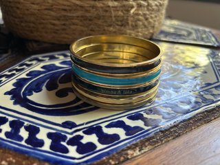 Bimba y Lola Pulseras Doradas con Esmalte