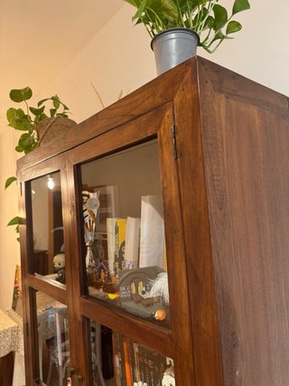 Vitrina madera maciza teka Banak