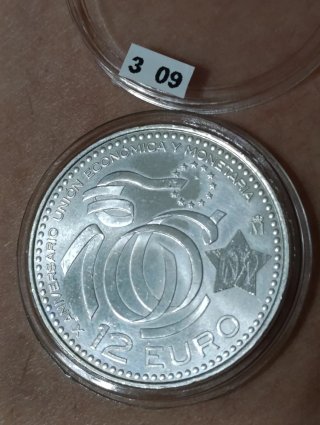 Moneda 12 Euros Plata
