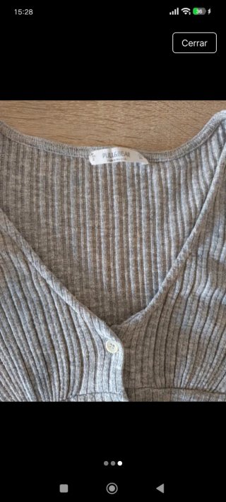 Vestido Pull&Bear gris con botones talla S