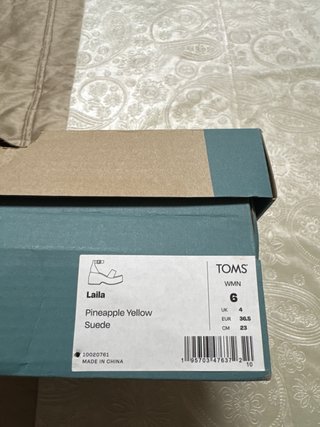 Sandalias de cuña Toms amarillas