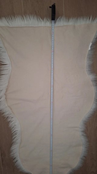 Alfombra Pelo Largo Blanca Estilo Piel