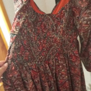 Vestido largo estampado otoño