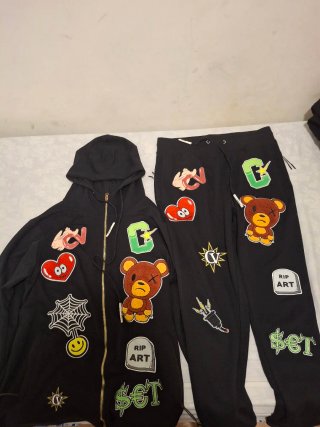 Chándal Civilizado Negro con Estampados