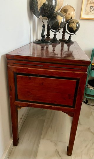 Mueble Chino Madera Marrón y Negro