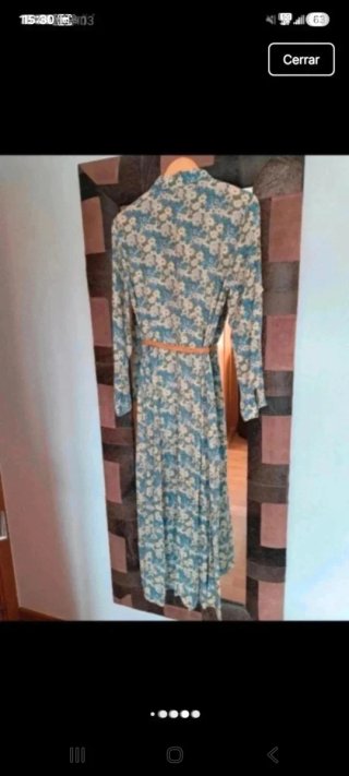 Vestido largo floral azul