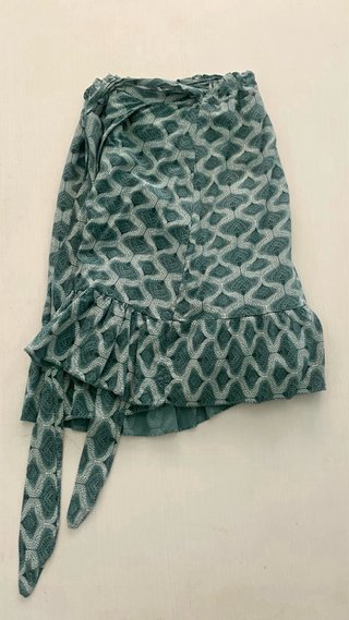 Conjunto falda y top mujer verde