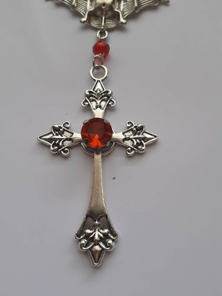 Collana Gothic - Vampire con cristallo zircone .