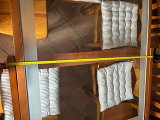 Mesa comedor extensible madera y cristal