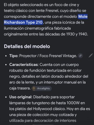 Foco Mole Richardson Fresnel Cine Teatro Vintage