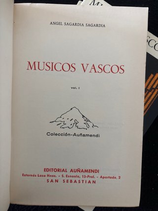 Pack, libros músicos vascos. Tomo 1 al 3