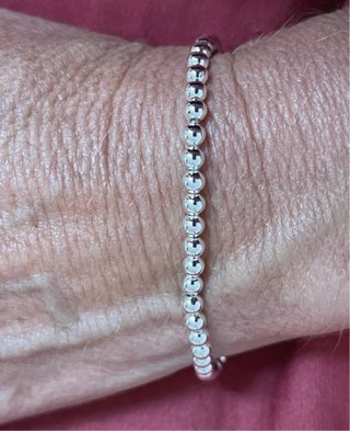Cadena Plata 925 Bolitas de 18 cm