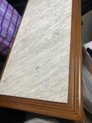 Mesas de comedor de madera y mármol
