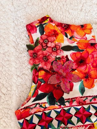 Vestido estampado Desigual floral talla 38