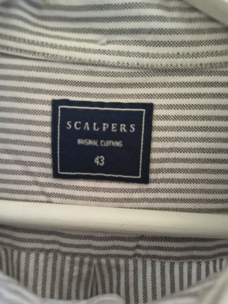 Camisa Scalpers Rayas Grises Talla L