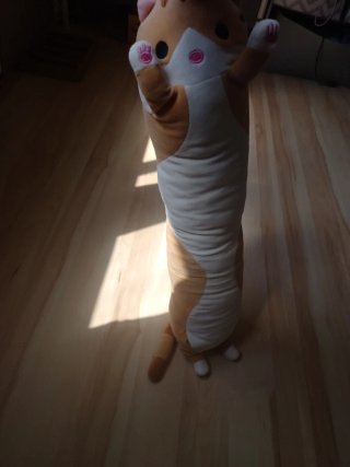 Peluche-akmohada alargado de gato 75 cm