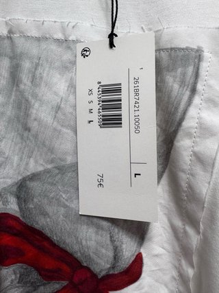 Camiseta Blanca Estampada L