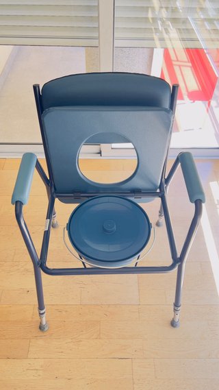 Silla WC Acolchada con Inodoro Portátil