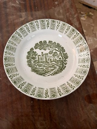 Plato antiguo decorativo pareja Preguntar precio