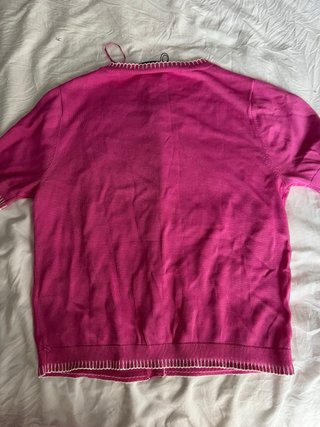 Chaqueta punto Zara manga corta S rosa