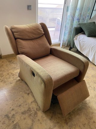 Butaca marrón tela