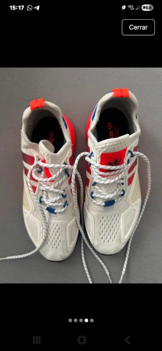 Adidas Zapatillas Deportivas Blancas y Rojas
