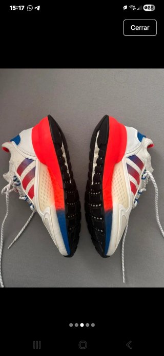 Adidas Zapatillas Deportivas Blancas y Rojas