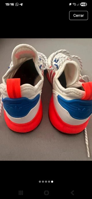 Adidas Zapatillas Deportivas Blancas y Rojas