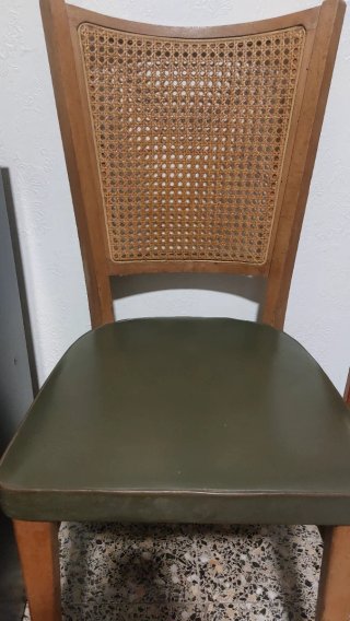 2 Sillas Mimbre Madera