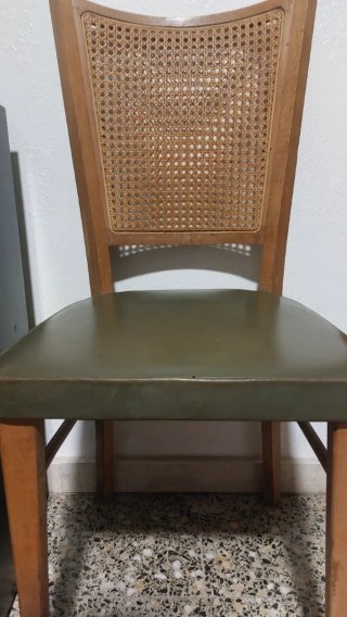 2 Sillas Mimbre Madera