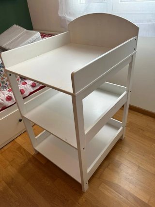 Cambiador bebé madera estrella