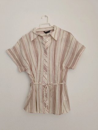 Camisa Zara rayas hilo metalizado Talla S