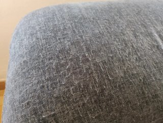 Sofá de tela gris