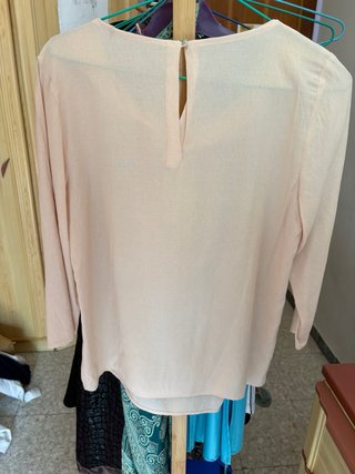 Camisa rosa manga acampanada Esprit