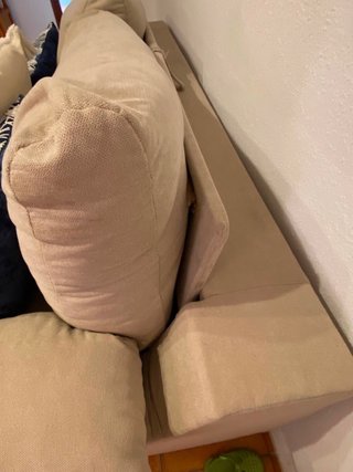 Sofá Cama Beige Tela Antimanchas