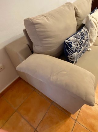 Sofá Cama Beige Tela Antimanchas