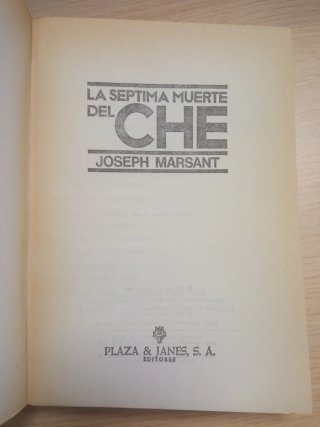 La séptima muerte del Che Guevara Novela 1979