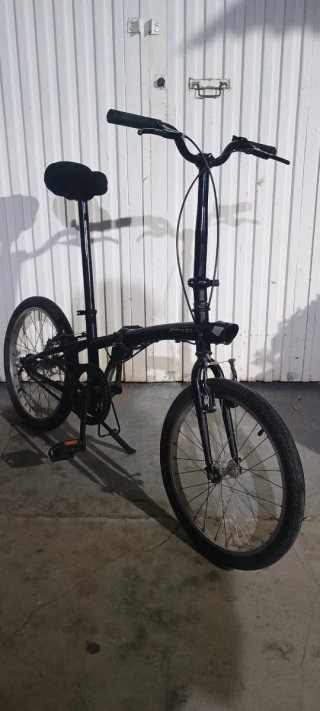 Bicicleta Plegable Decathlon Negra