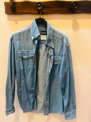 Versace Jeans Camicia Uomo in Denim – Vintage –Blu