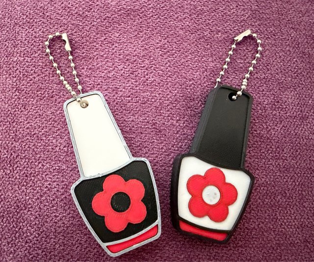 Pack 2 Llaveros Botella Esmalte Flores
