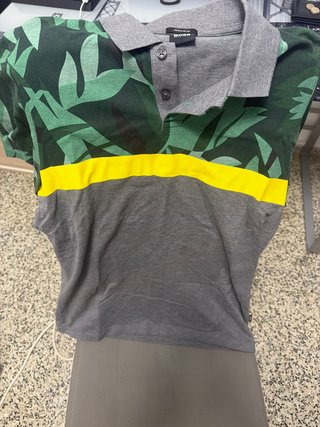 Camisa Polo Hugo Boss Talla M Estampado Hojas